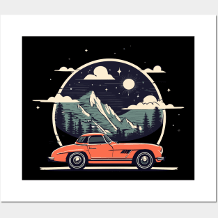 Mercedes Benz 300 SL | Vintage Car Posters and Art